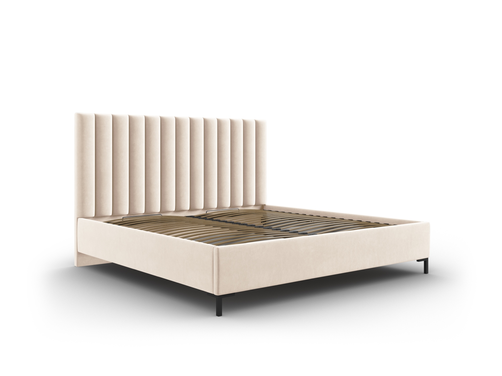Velvet Storage Bed With Headboard, "Allison", 150x220x130