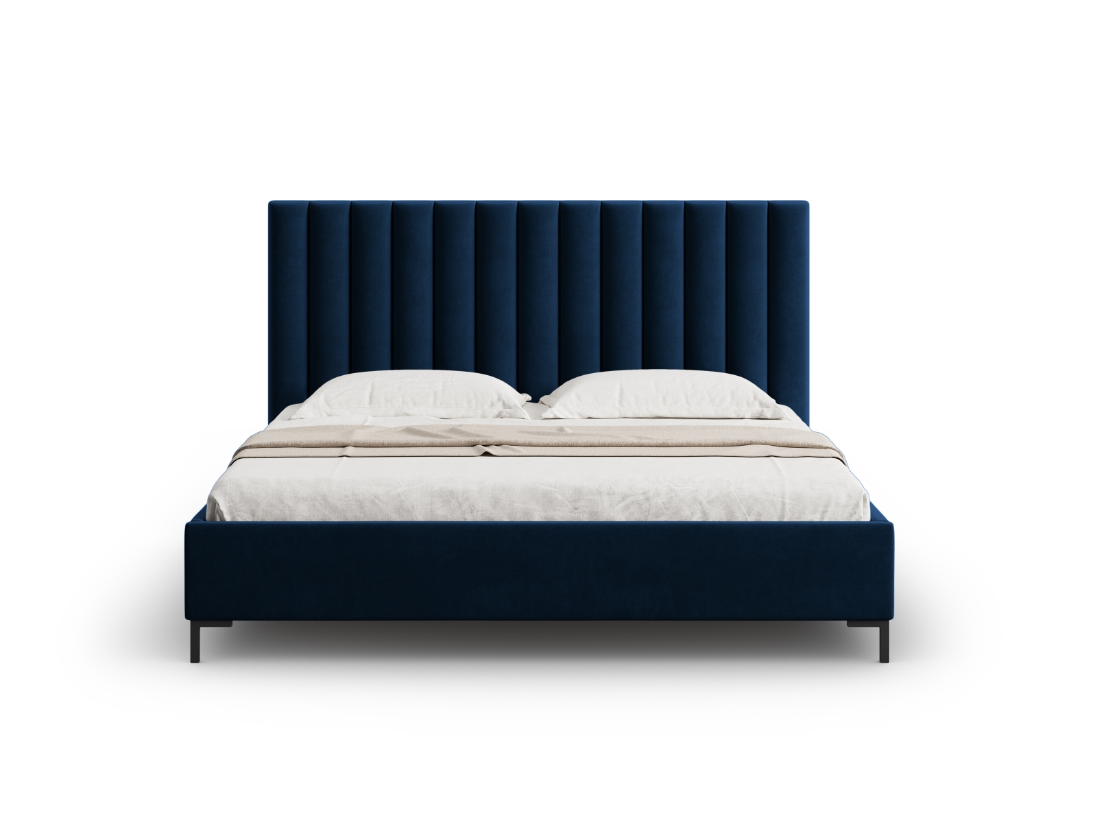 Velvet Storage Bed With Headboard, "Allison", 150x220x130