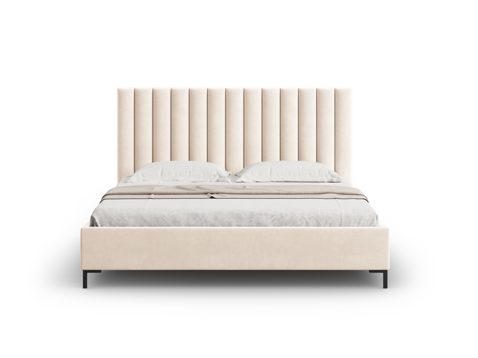 Velvet Storage Bed With Headboard, "Allison", 170x220x130