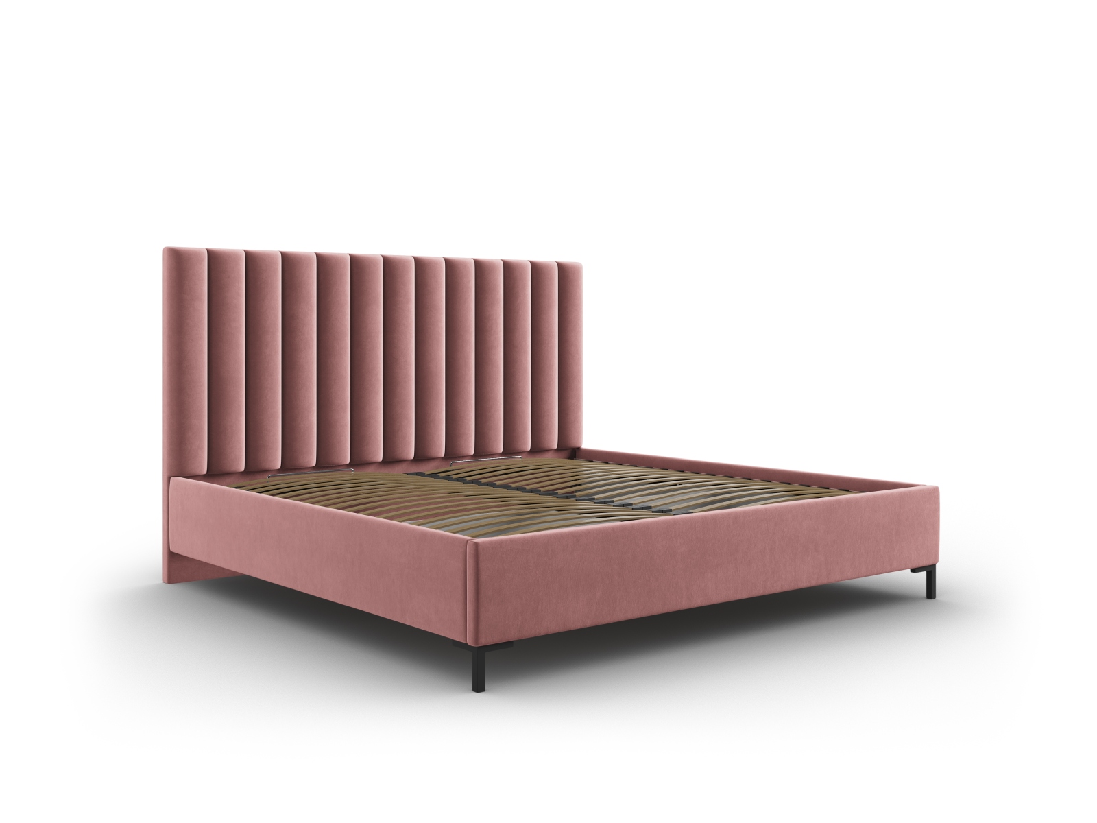 Velvet Storage Bed With Headboard, "Allison", 170x220x130