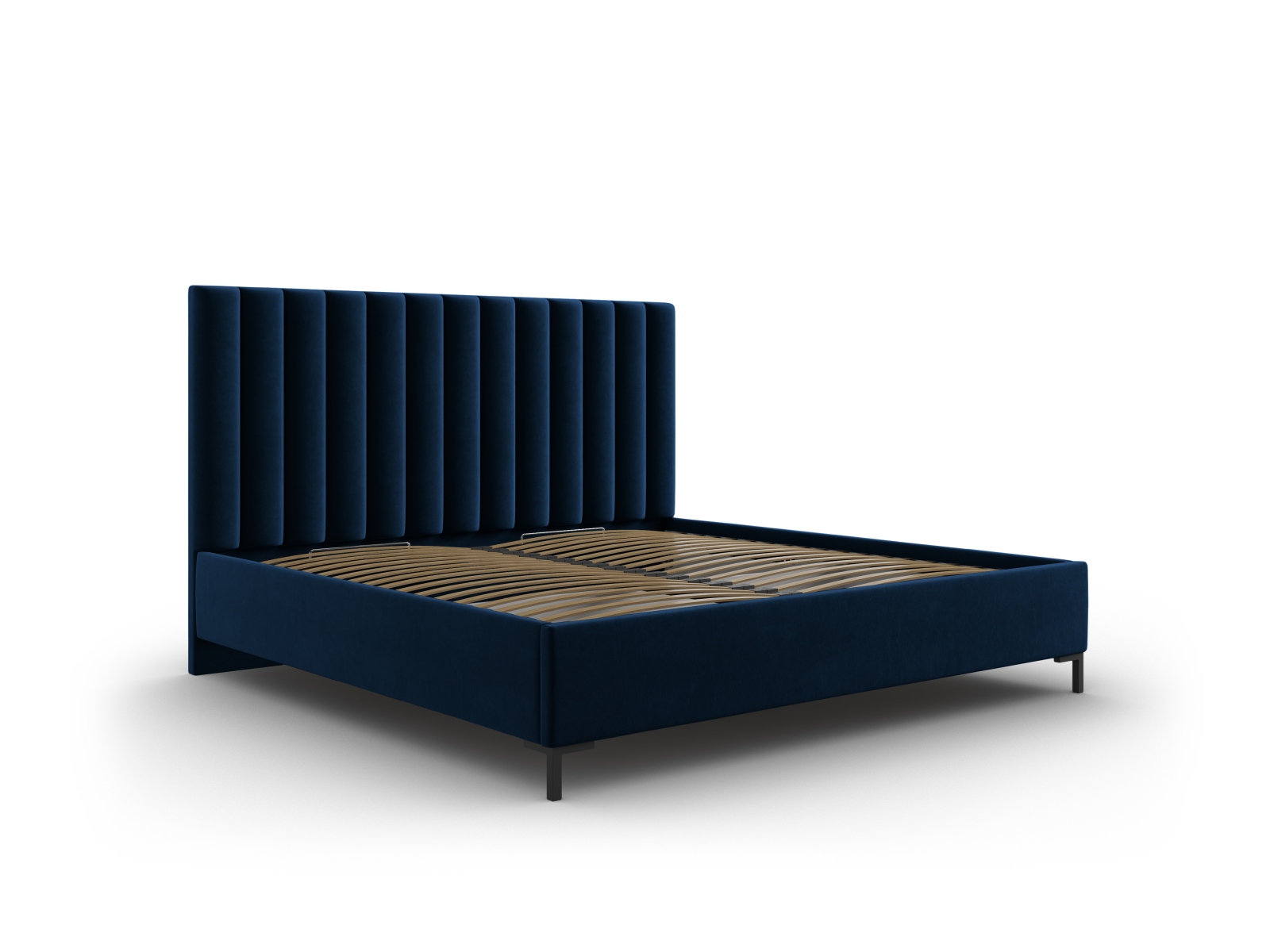 Velvet Storage Bed With Headboard, "Allison", 170x220x130