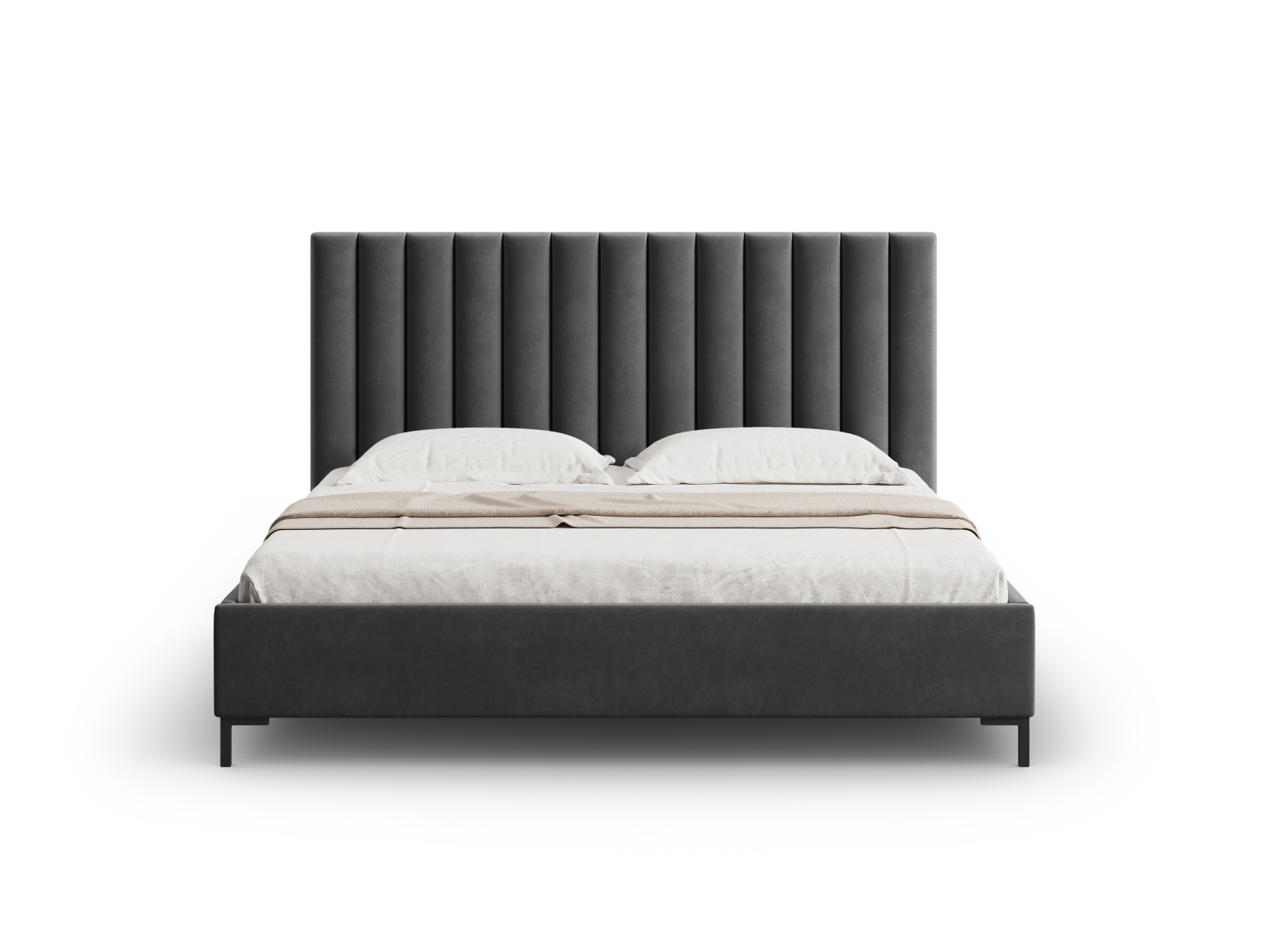 Velvet Storage Bed With Headboard, "Allison", 170x220x130