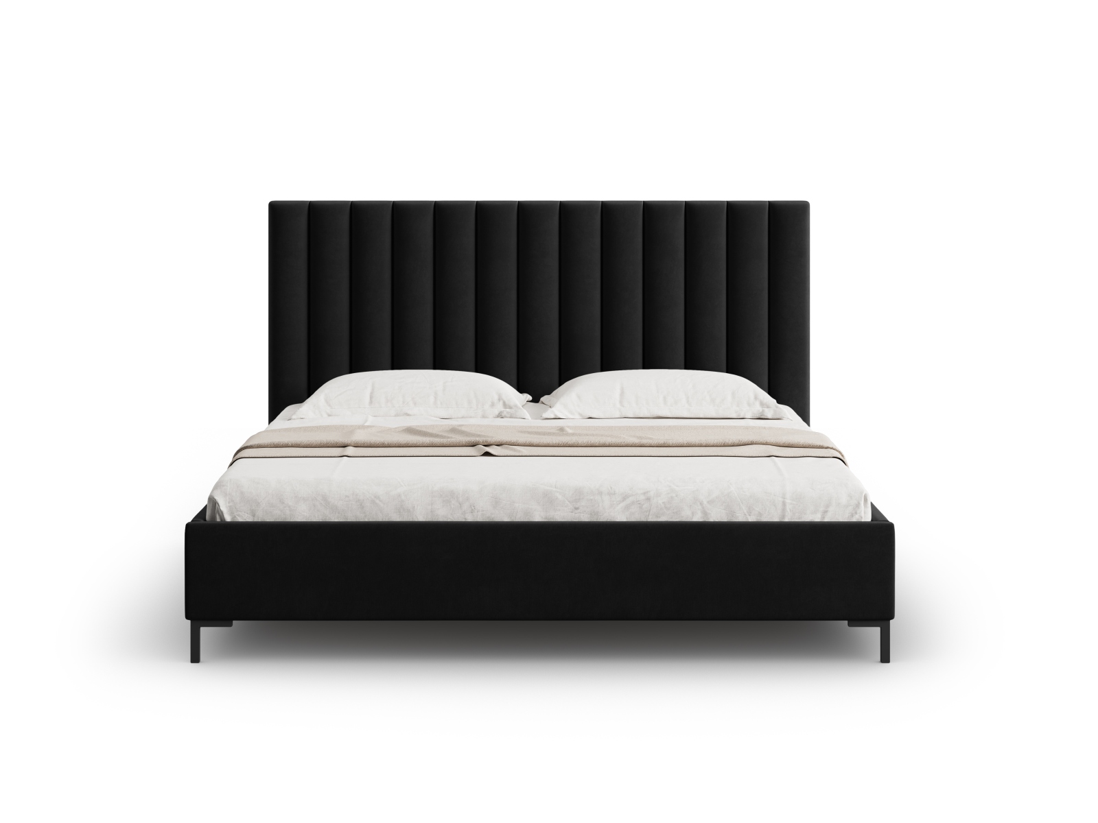 Velvet Storage Bed With Headboard, "Allison", 170x220x130