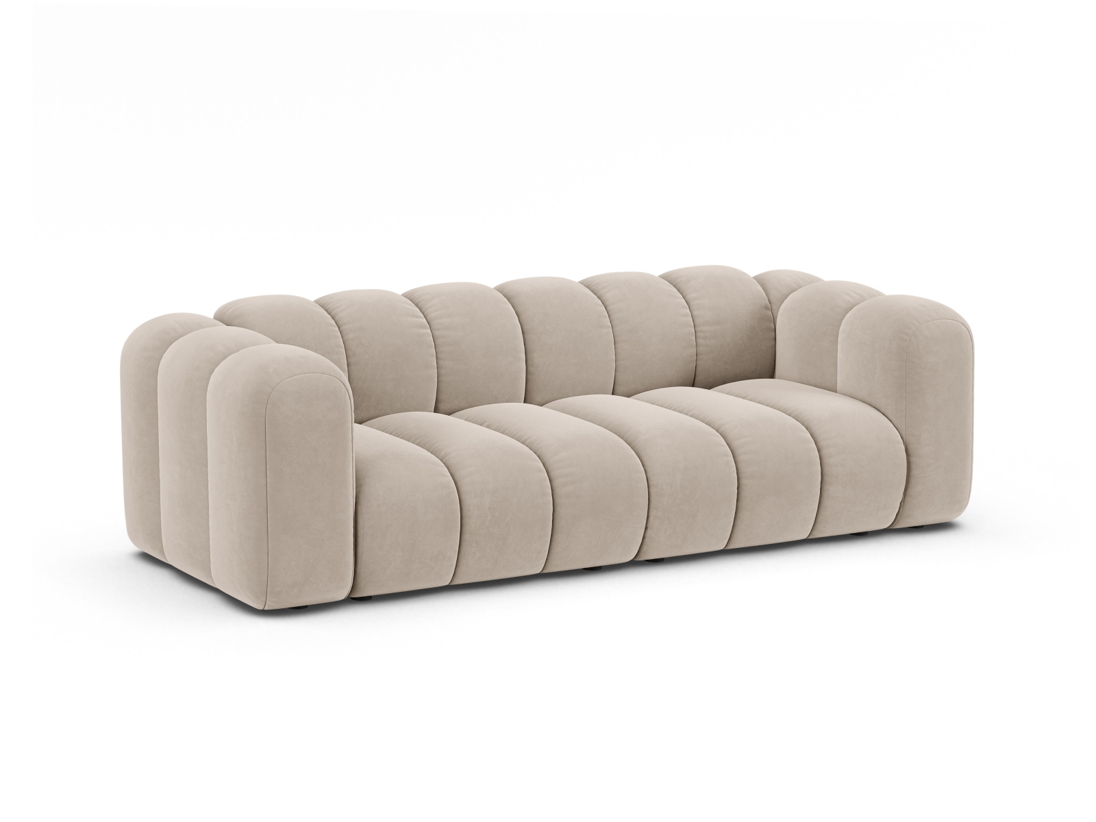 Velvet Sofa, "Lupine", 3 Seats, 230x95x70