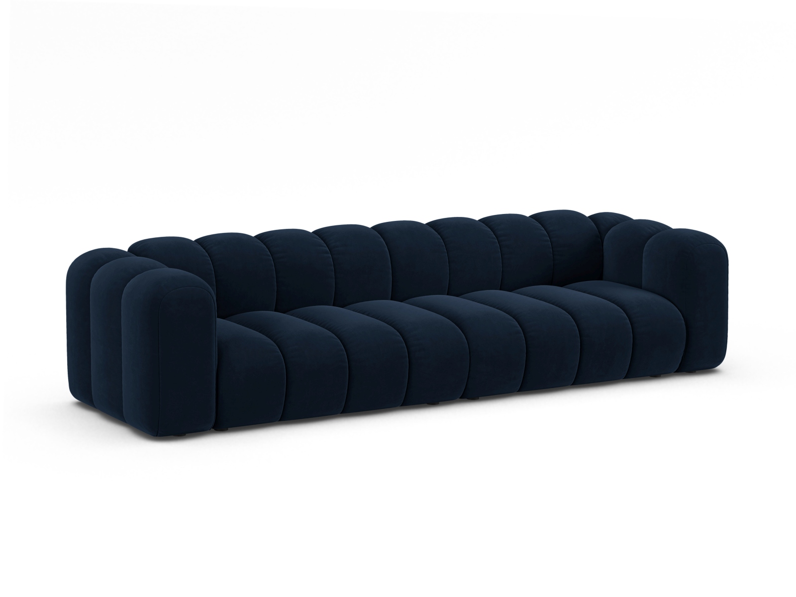 Velvet Modular Sofa, "Lupine", 4 Seats, 290x95x70