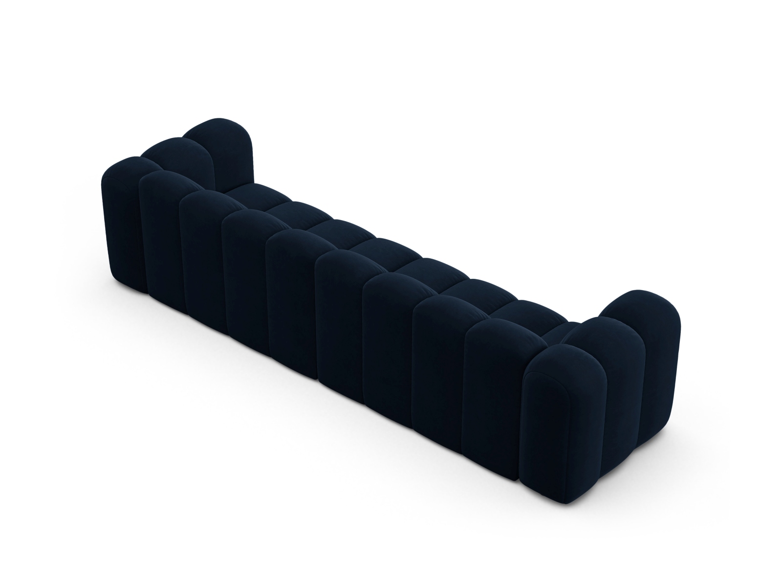 Velvet Modular Sofa, "Lupine", 4 Seats, 290x95x70