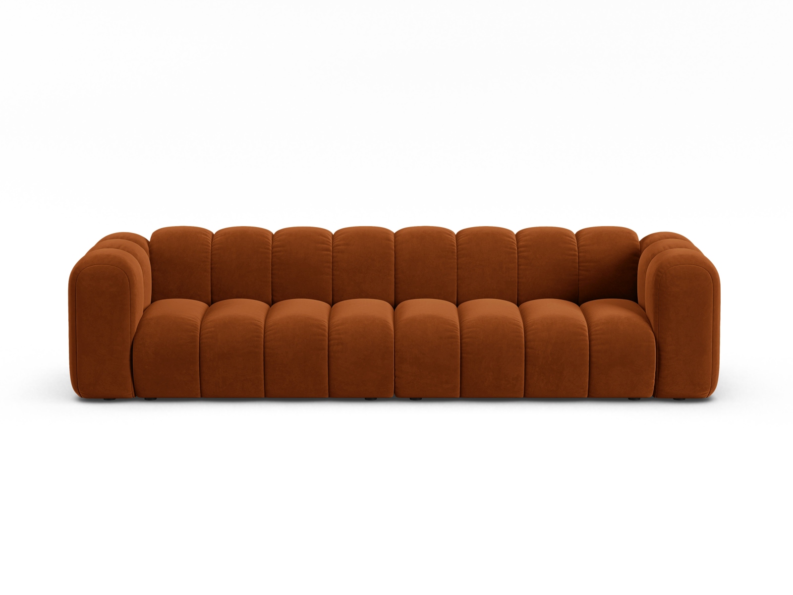 Velvet Modular Sofa, "Lupine", 4 Seats, 290x95x70