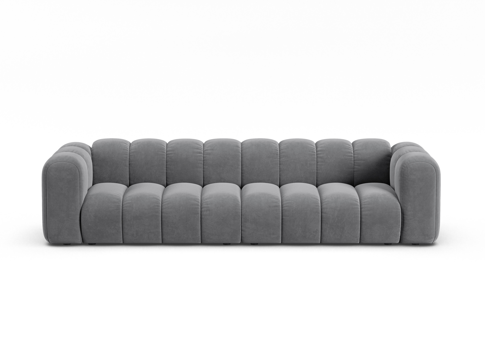 Velvet Modular Sofa, "Lupine", 4 Seats, 290x95x70