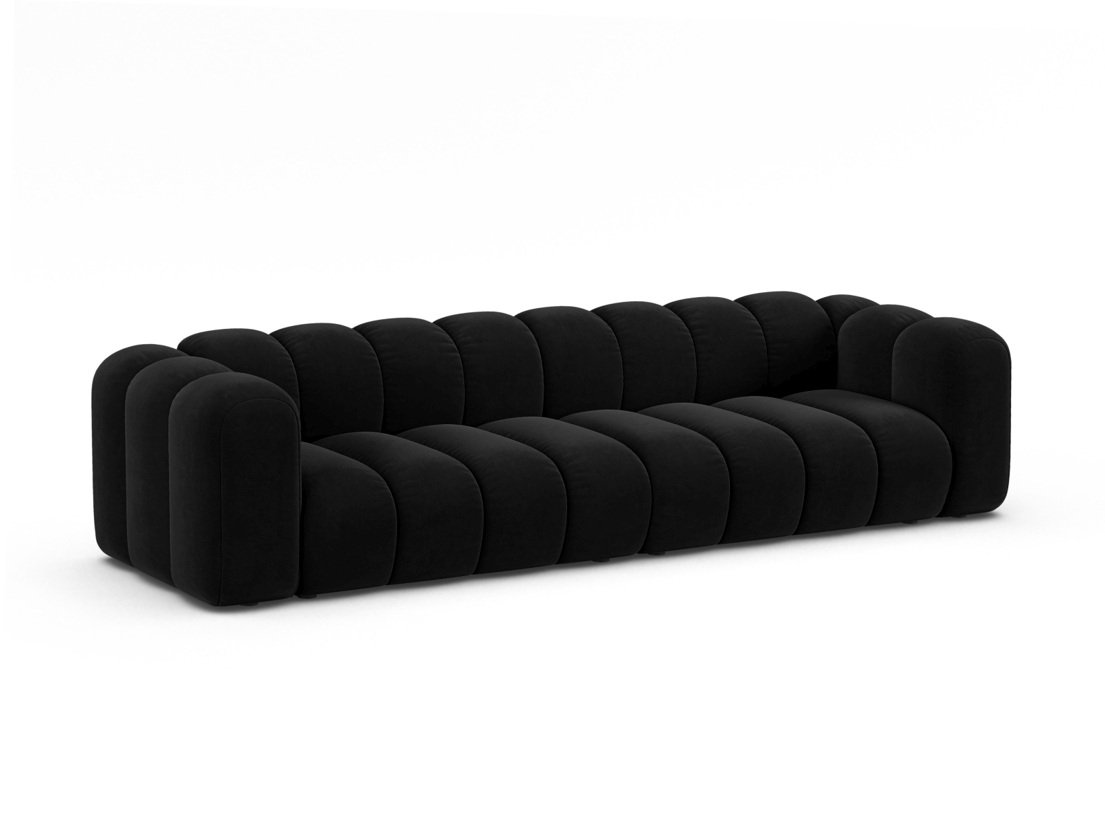 Velvet Modular Sofa, "Lupine", 4 Seats, 290x95x70