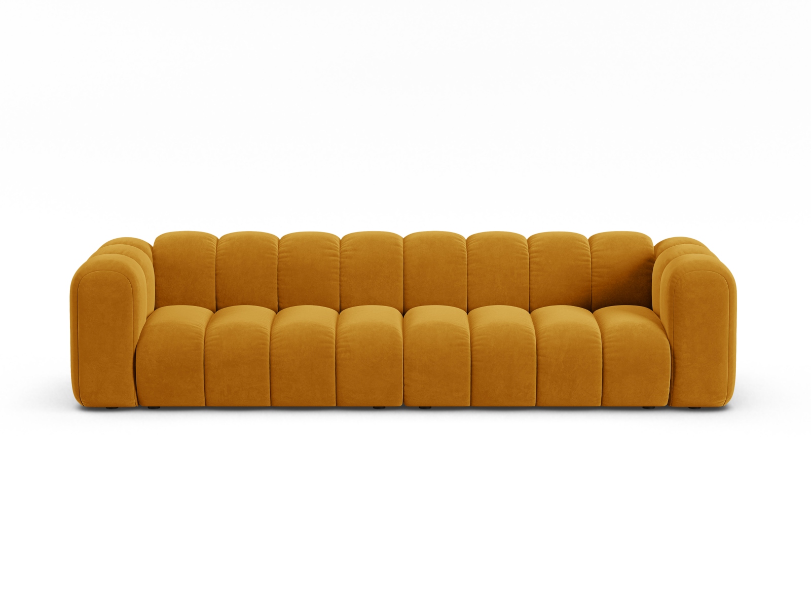 Velvet Modular Sofa, "Lupine", 4 Seats, 290x95x70