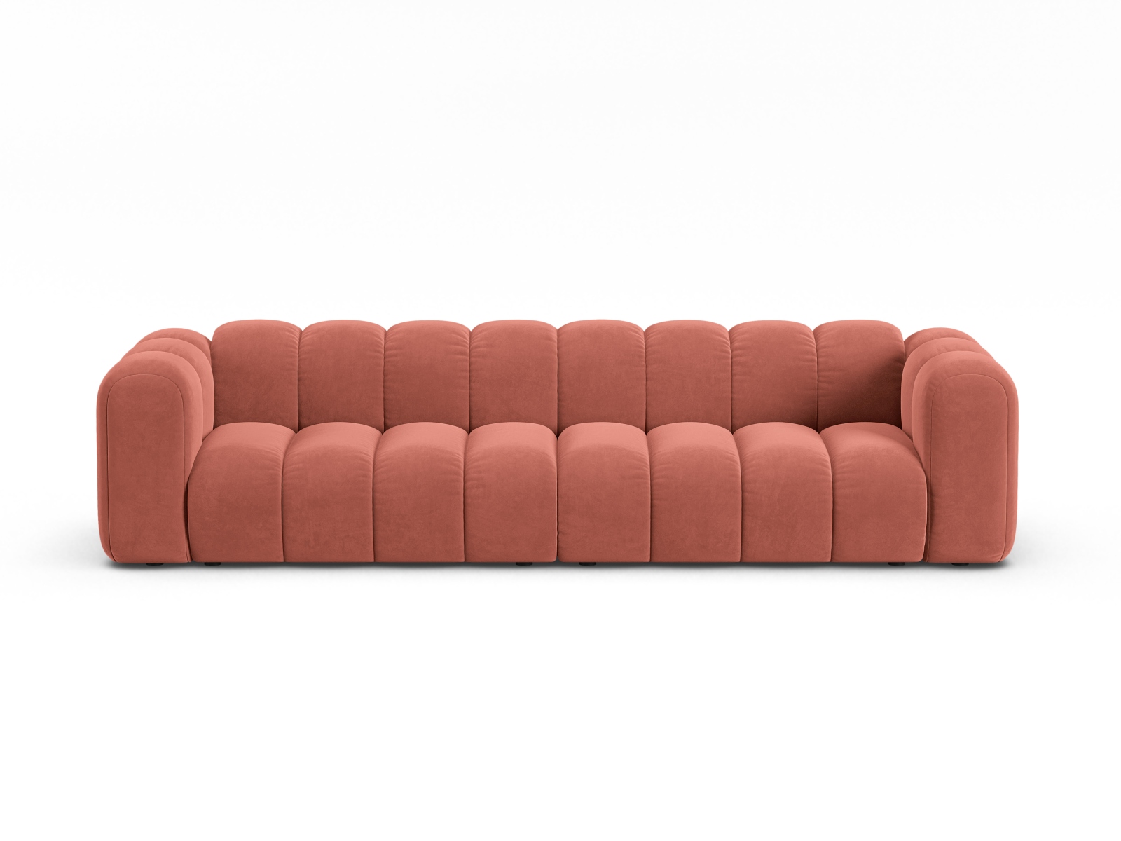 Velvet Modular Sofa, "Lupine", 4 Seats, 290x95x70