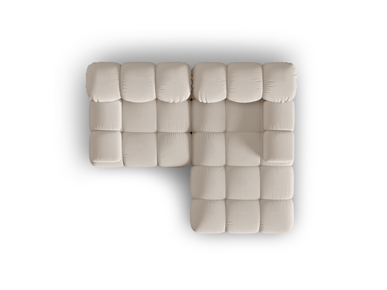 Modular Right Corner Sofa, "Bellis", 3 Seats, 188x155x70