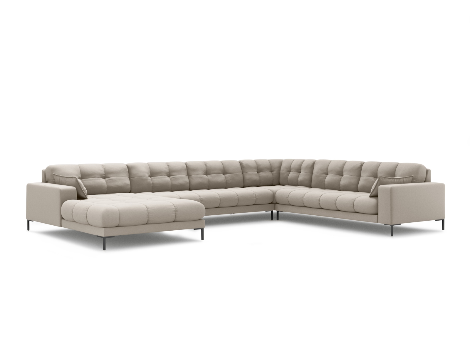 Panoramic Right Corner Sofa, "Mamaia", 7 Seats, 327x256x75
