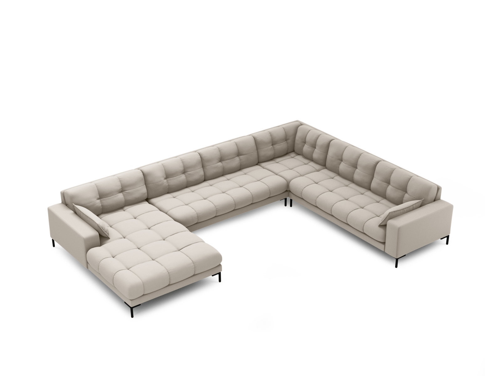 Panoramic Right Corner Sofa, "Mamaia", 7 Seats, 327x256x75