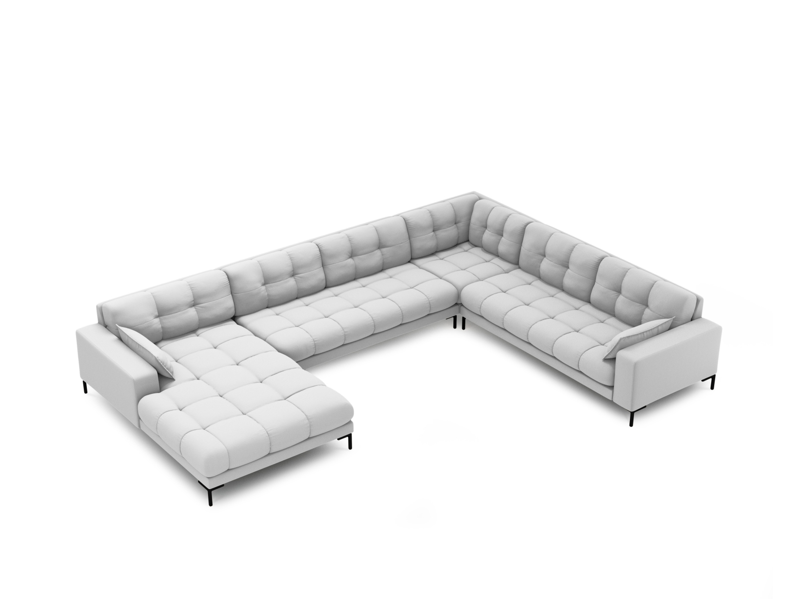 Panoramic Right Corner Sofa, "Mamaia", 7 Seats, 327x256x75