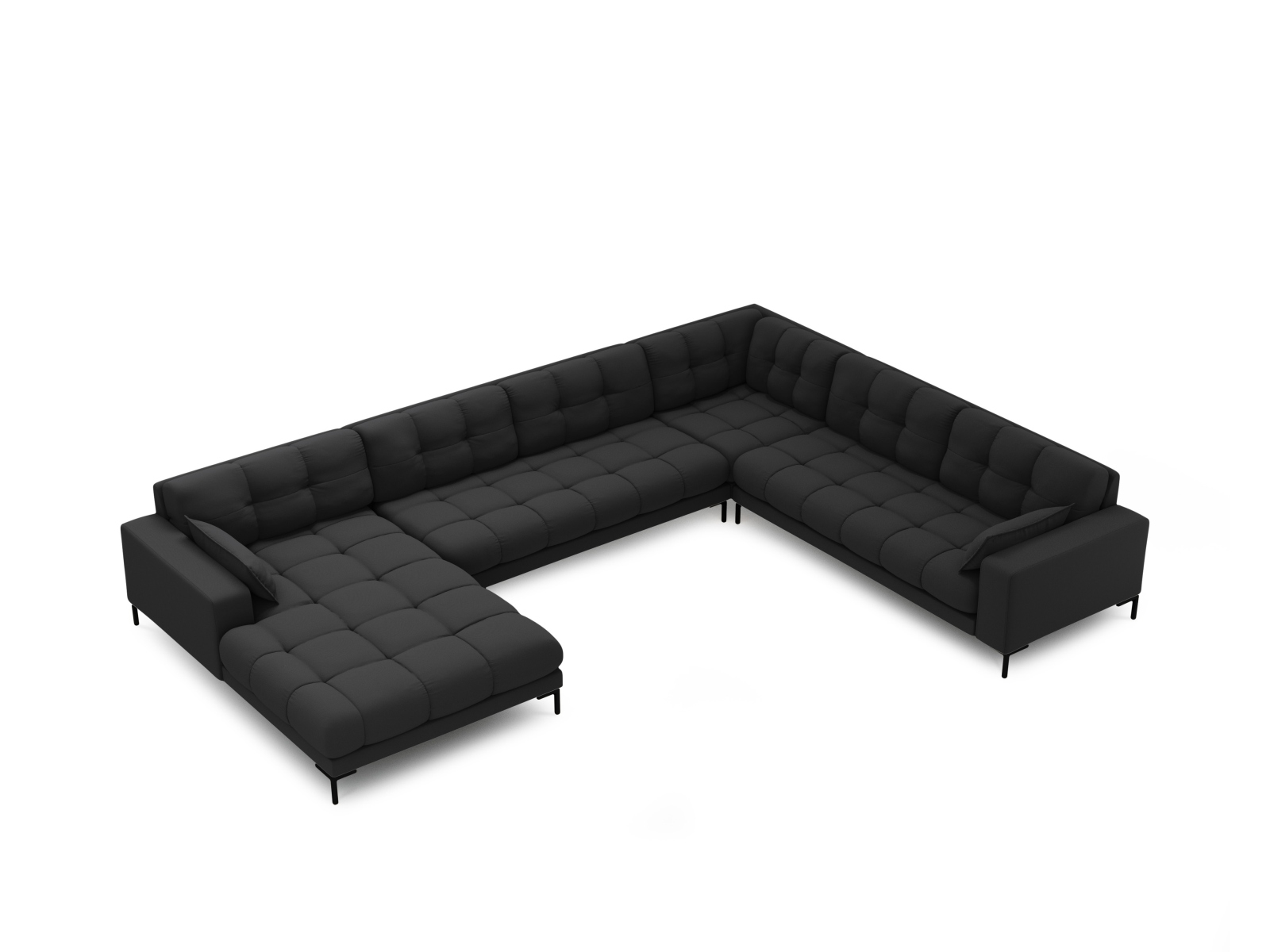 Panoramic Right Corner Sofa, "Mamaia", 7 Seats, 327x256x75