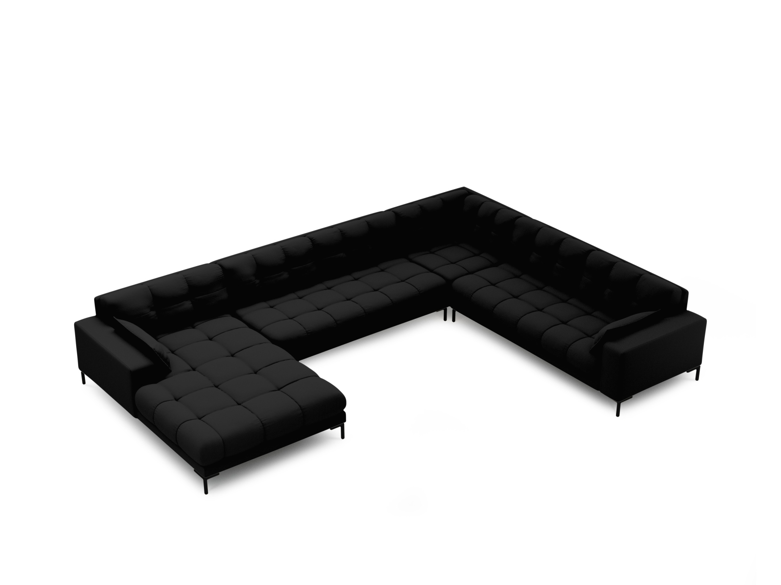 Panoramic Right Corner Sofa, "Mamaia", 7 Seats, 327x256x75