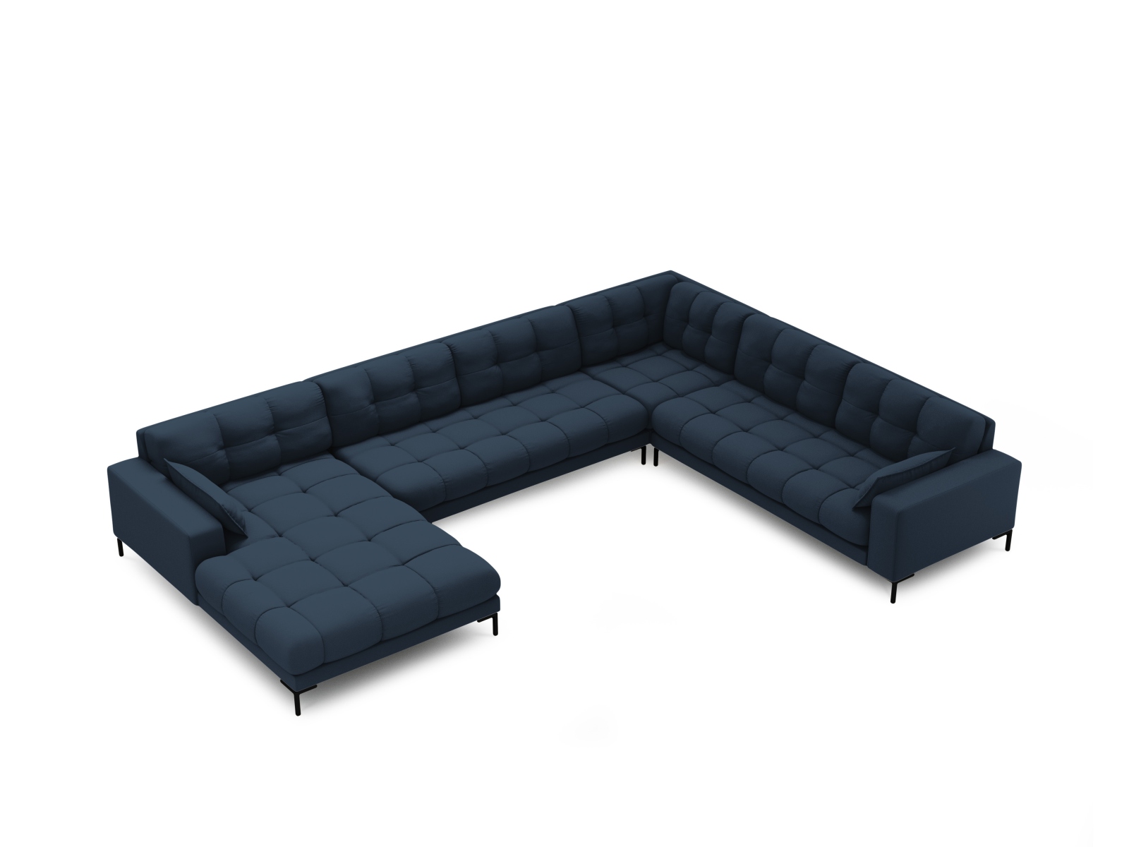 Panoramic Right Corner Sofa, "Mamaia", 7 Seats, 327x256x75