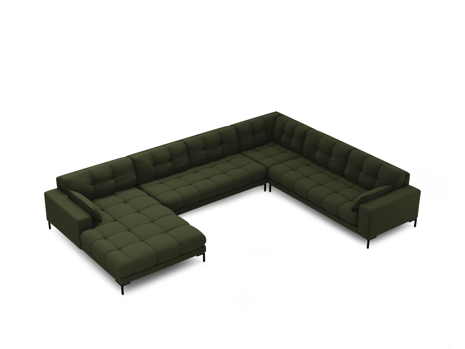Panoramic Right Corner Sofa, "Mamaia", 7 Seats, 327x256x75