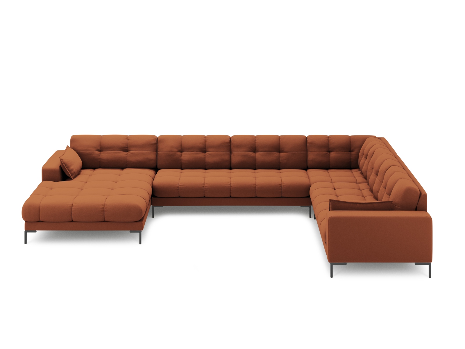 Panoramic Right Corner Sofa, "Mamaia", 7 Seats, 327x256x75