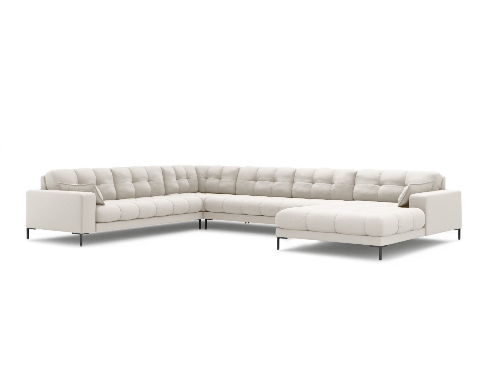 Panoramic Left Corner Sofa, "Mamaia", 7 Seats, 327x256x75