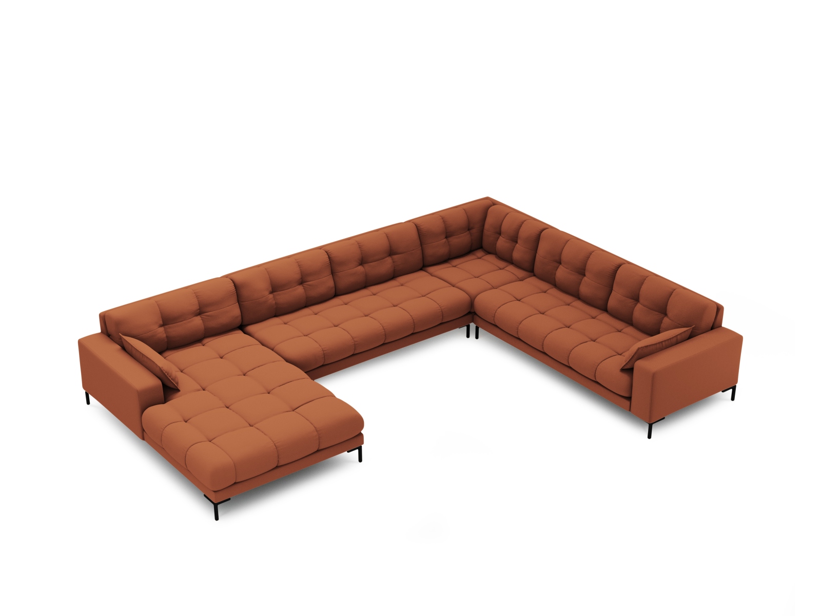 Panoramic Right Corner Sofa, "Mamaia", 7 Seats, 327x256x75