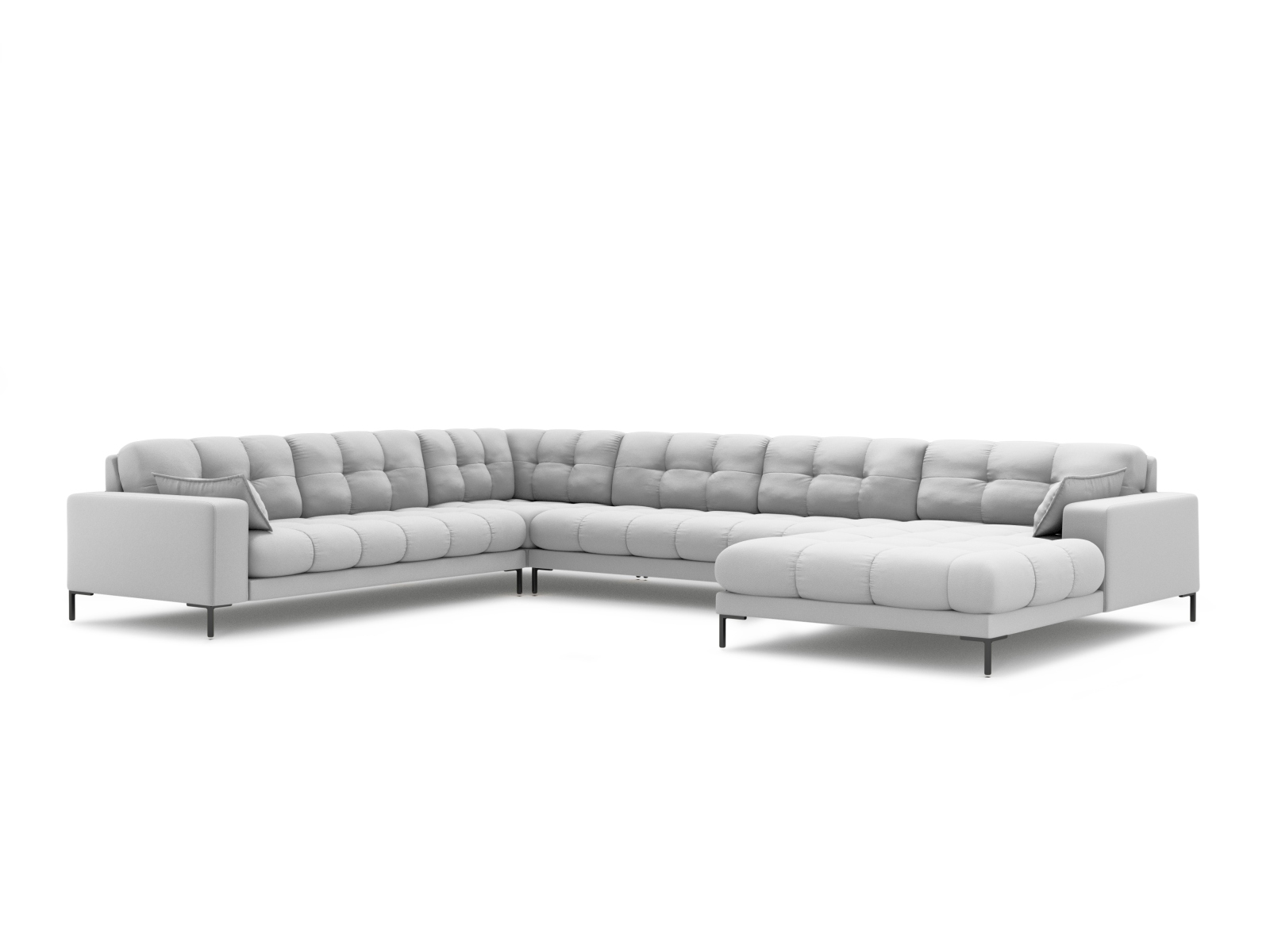 Panoramic Left Corner Sofa, "Mamaia", 7 Seats, 327x256x75