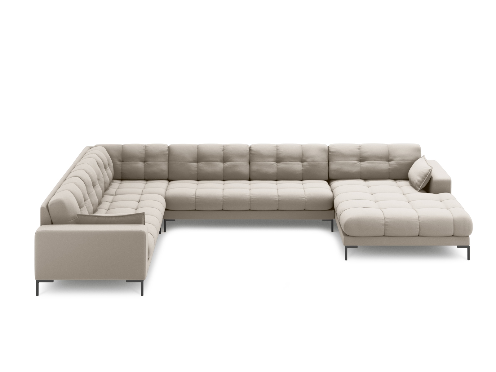 Panoramic Left Corner Sofa, "Mamaia", 7 Seats, 327x256x75
