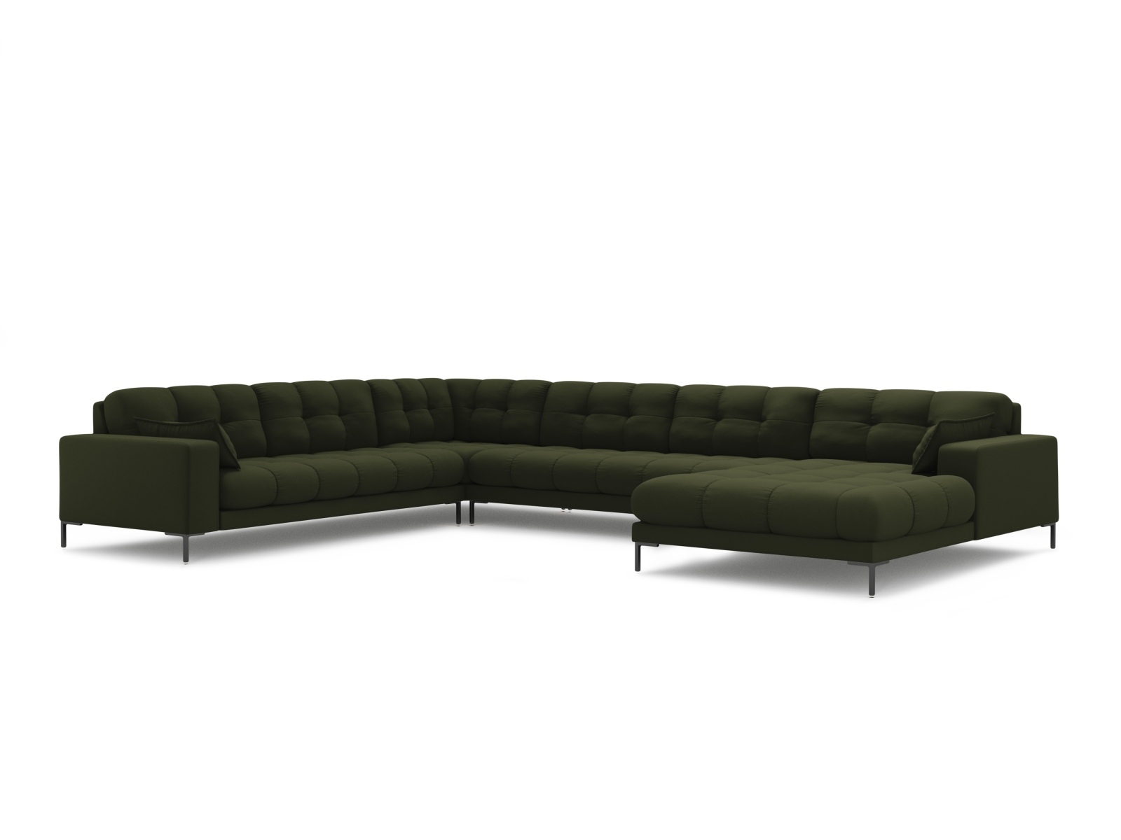 Panoramic Left Corner Sofa, "Mamaia", 7 Seats, 327x256x75