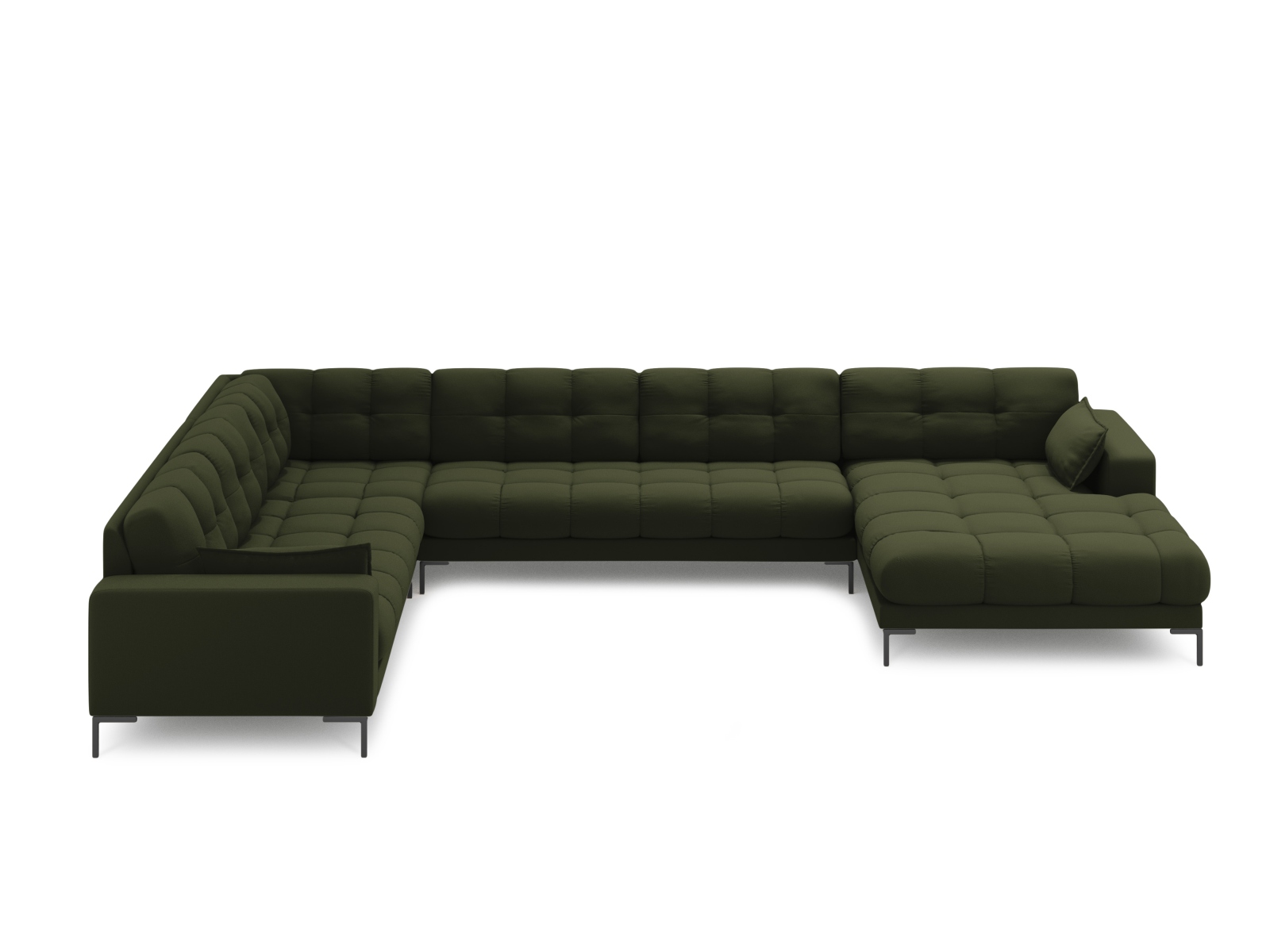 Panoramic Left Corner Sofa, "Mamaia", 7 Seats, 327x256x75
