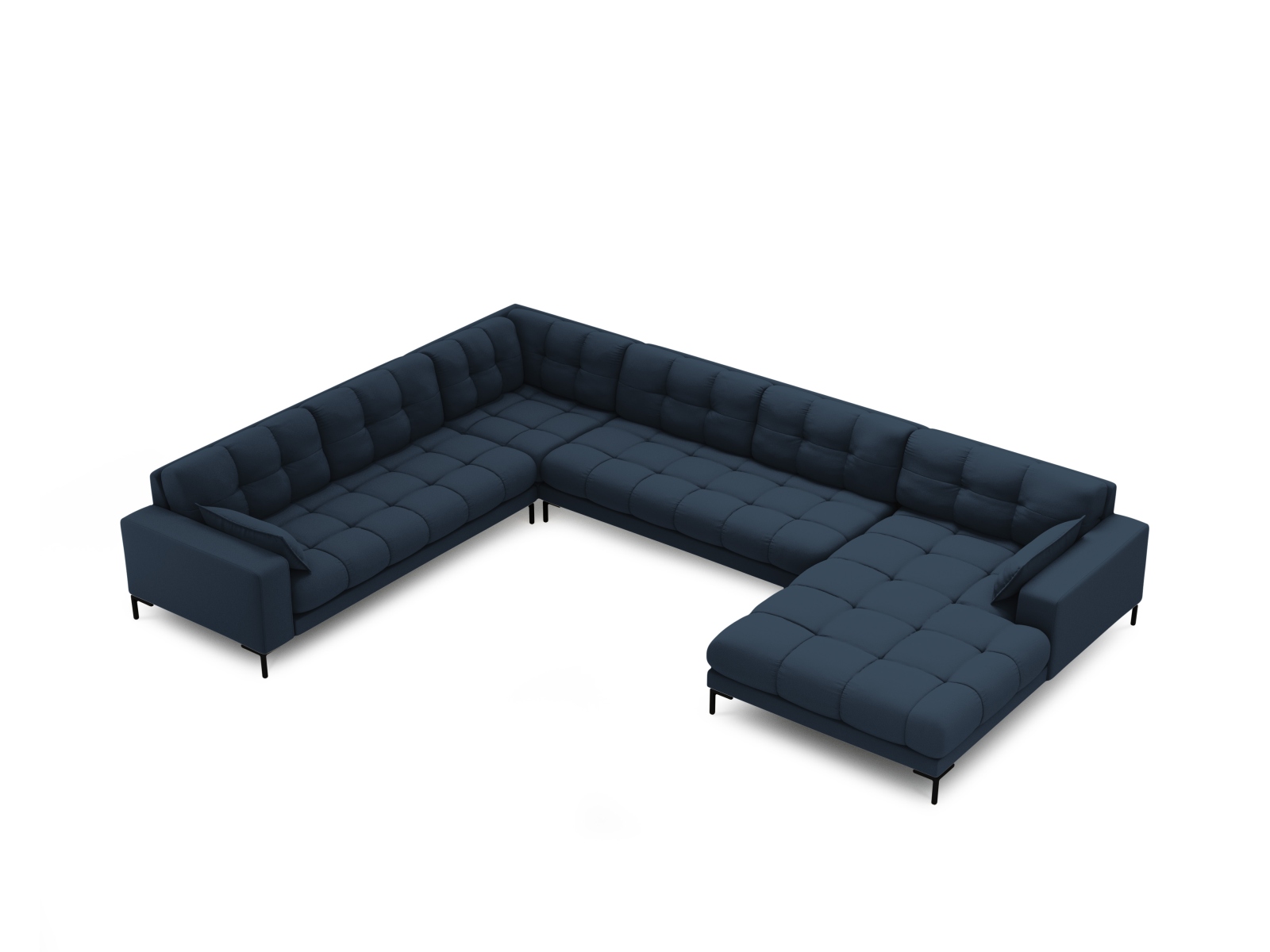 Panoramic Left Corner Sofa, "Mamaia", 7 Seats, 327x256x75