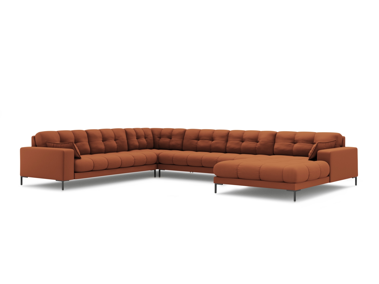 Panoramic Left Corner Sofa, "Mamaia", 7 Seats, 327x256x75