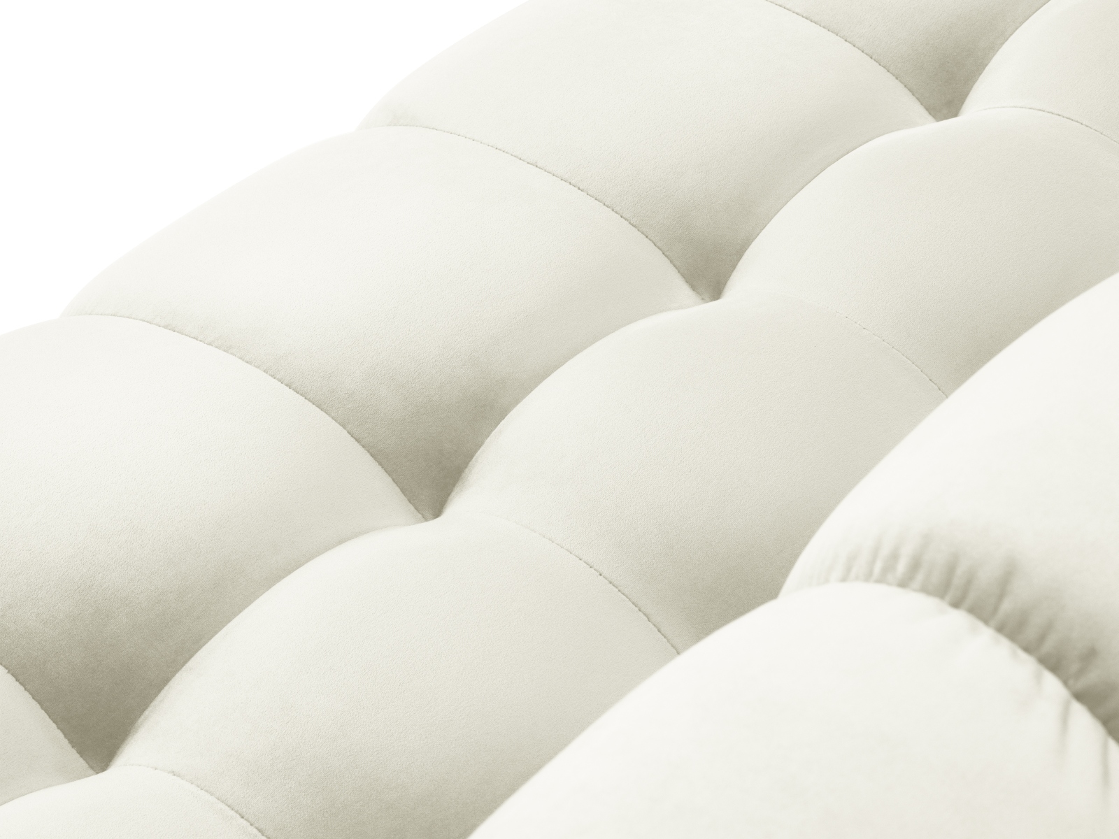 Velvet Panoramic Right Corner Sofa, "Mamaia", 7 Seats, 327x256x75