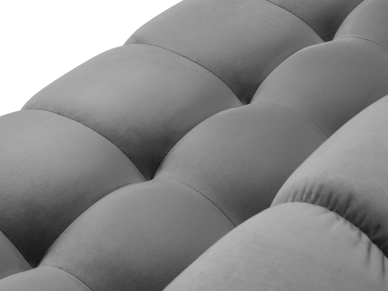 Velvet Panoramic Left Corner Sofa, "Mamaia", 7 Seats, 327x256x75