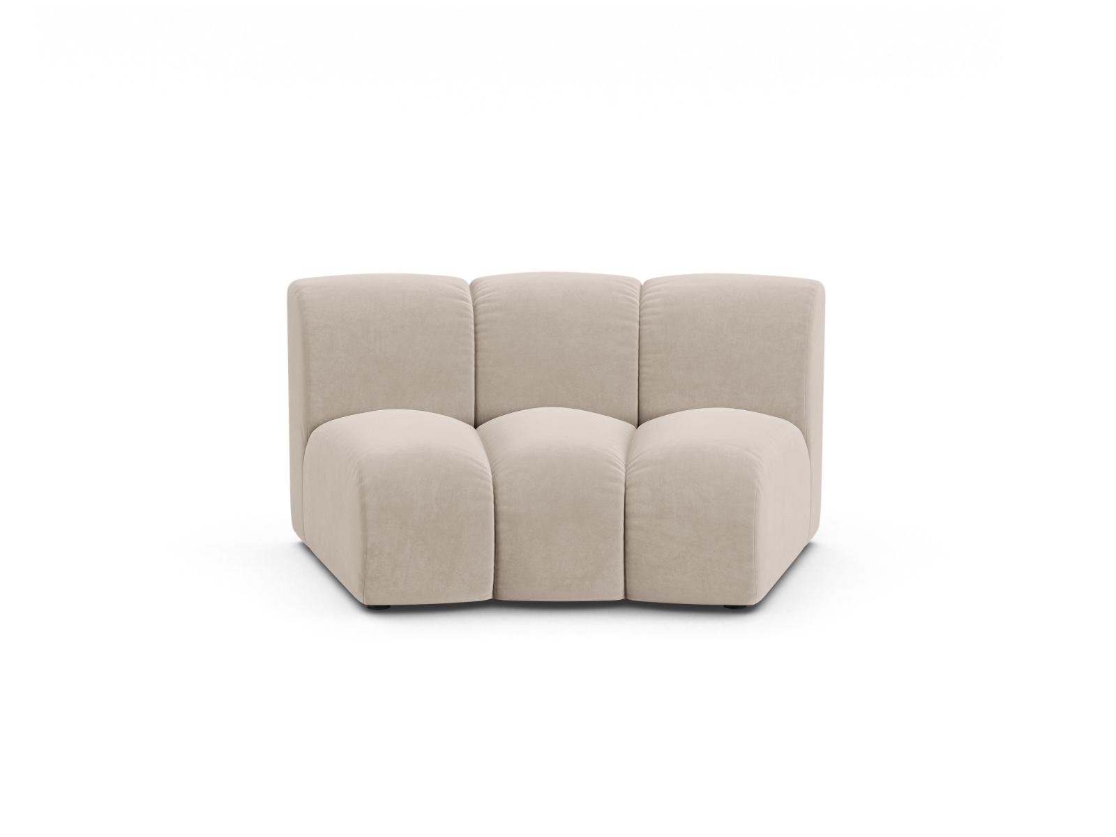 Velvet Modul Armless, "Lupine", 1 Seat, 154x95x70