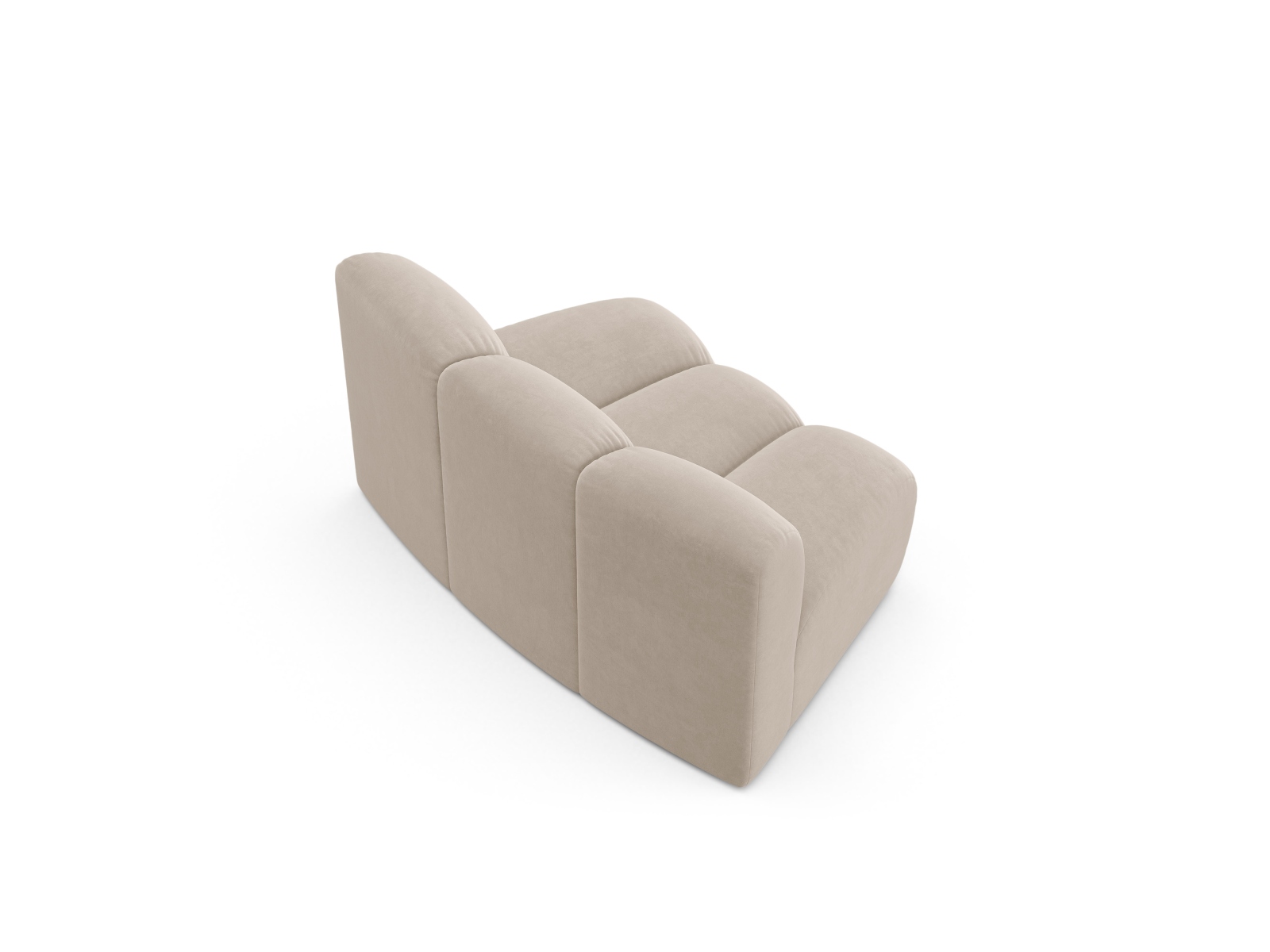 Velvet Modul Armless, "Lupine", 1 Seat, 154x95x70