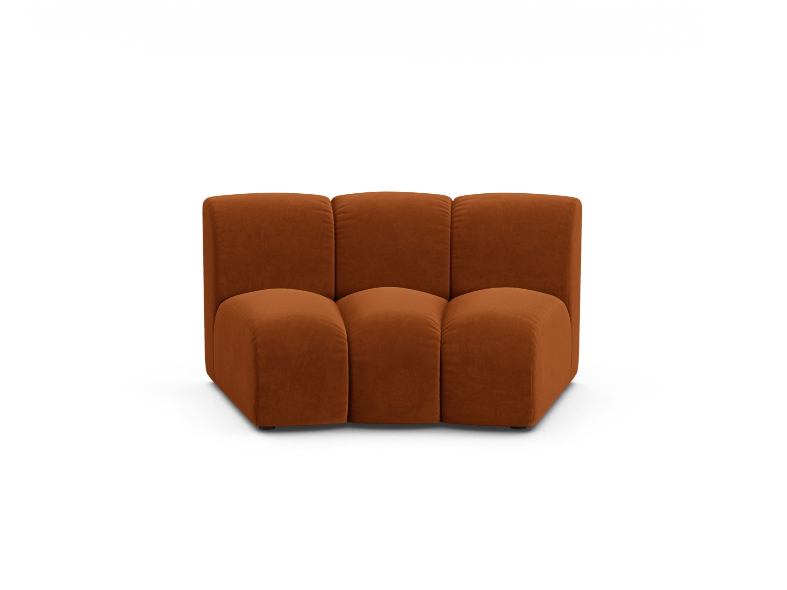 Velvet Modul Armless, "Lupine", 1 Seat, 154x95x70