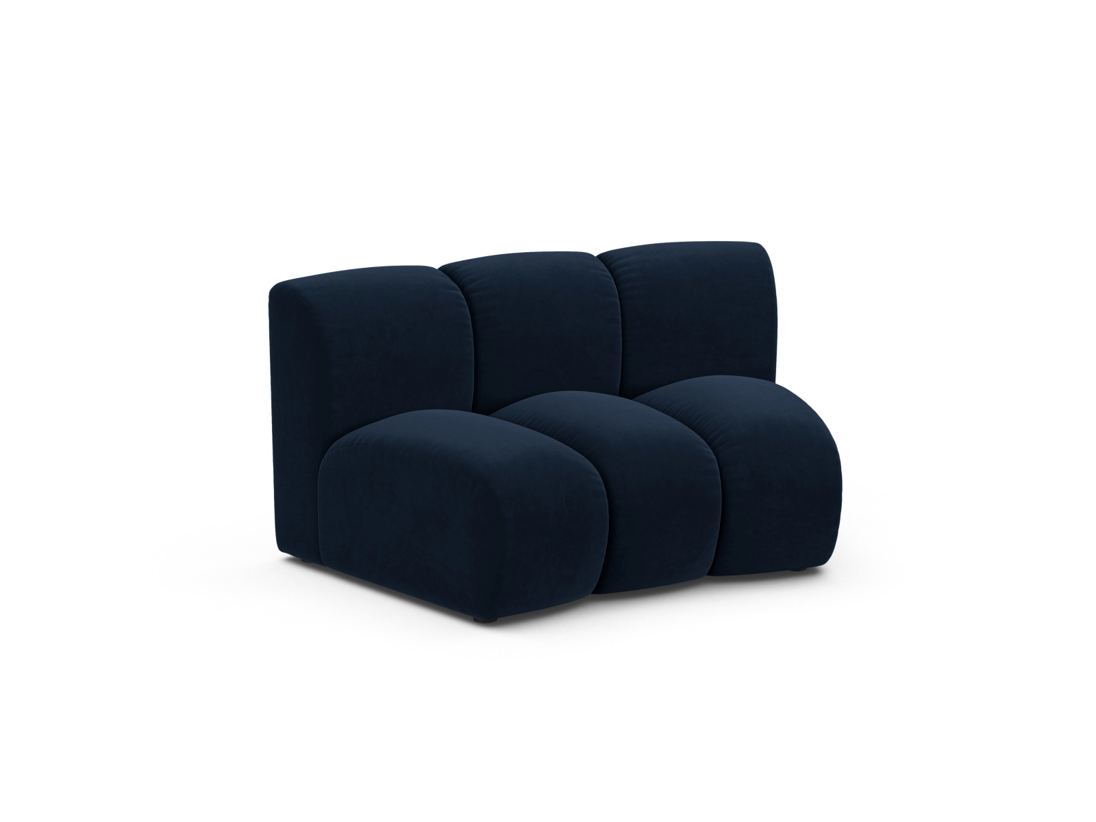 Velvet Modul Armless, "Lupine", 1 Seat, 154x95x70