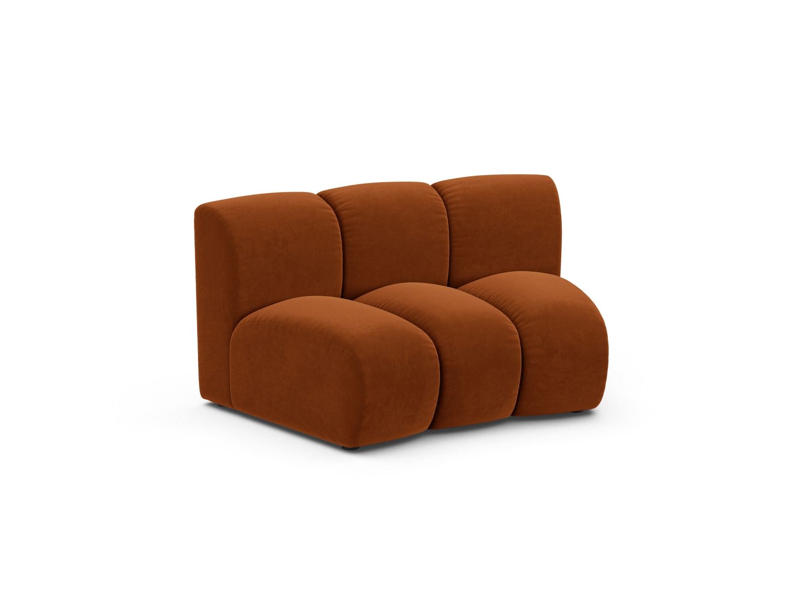 Velvet Modul Armless, "Lupine", 1 Seat, 154x95x70