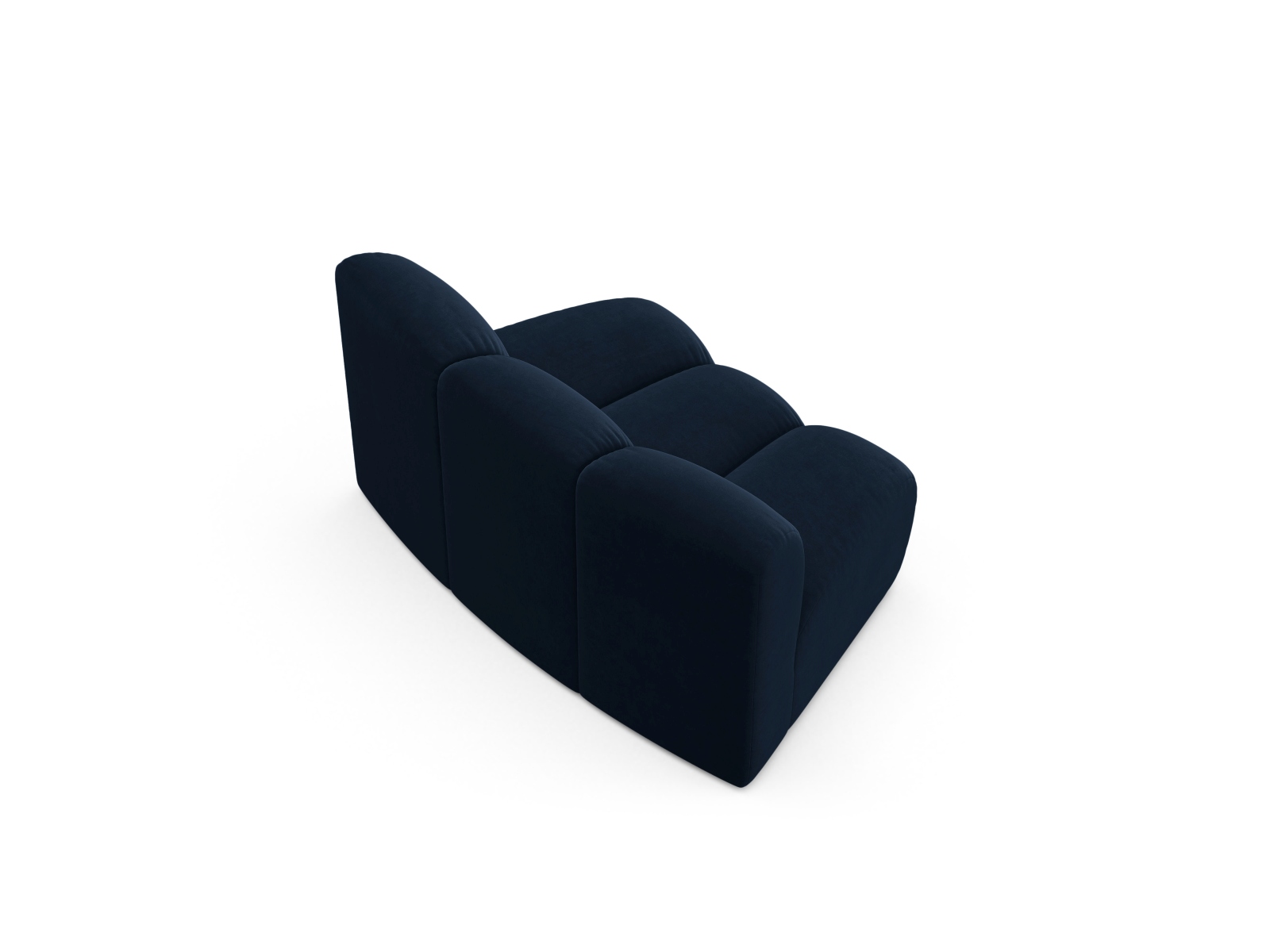 Velvet Modul Armless, "Lupine", 1 Seat, 154x95x70