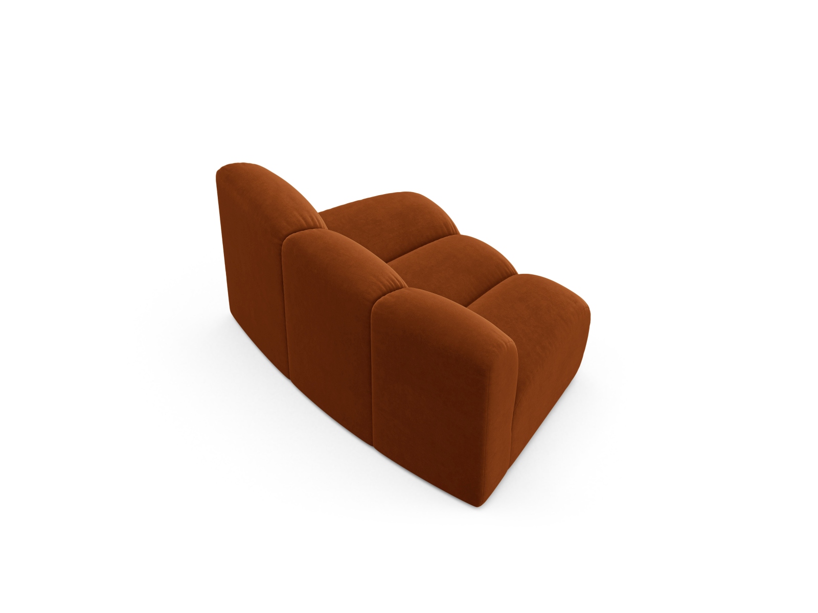 Velvet Modul Armless, "Lupine", 1 Seat, 154x95x70