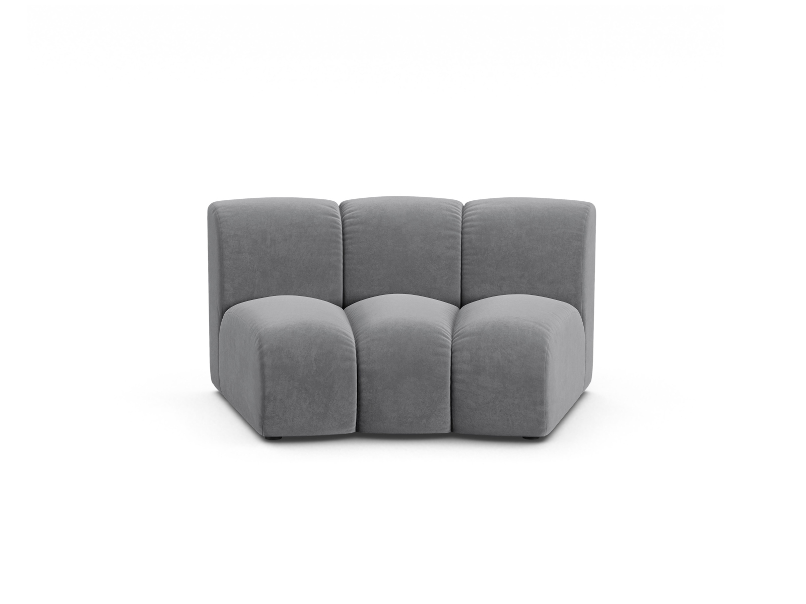 Velvet Modul Armless, "Lupine", 1 Seat, 154x95x70