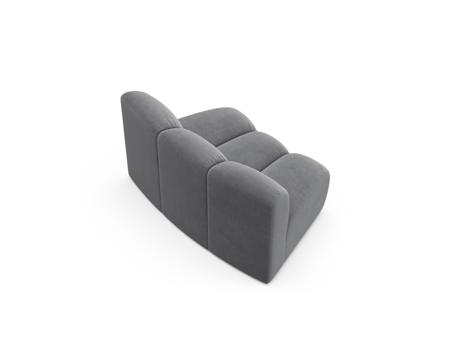 Velvet Modul Armless, "Lupine", 1 Seat, 154x95x70