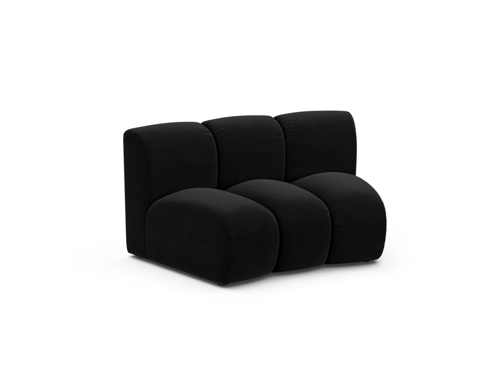 Velvet Modul Armless, "Lupine", 1 Seat, 154x95x70