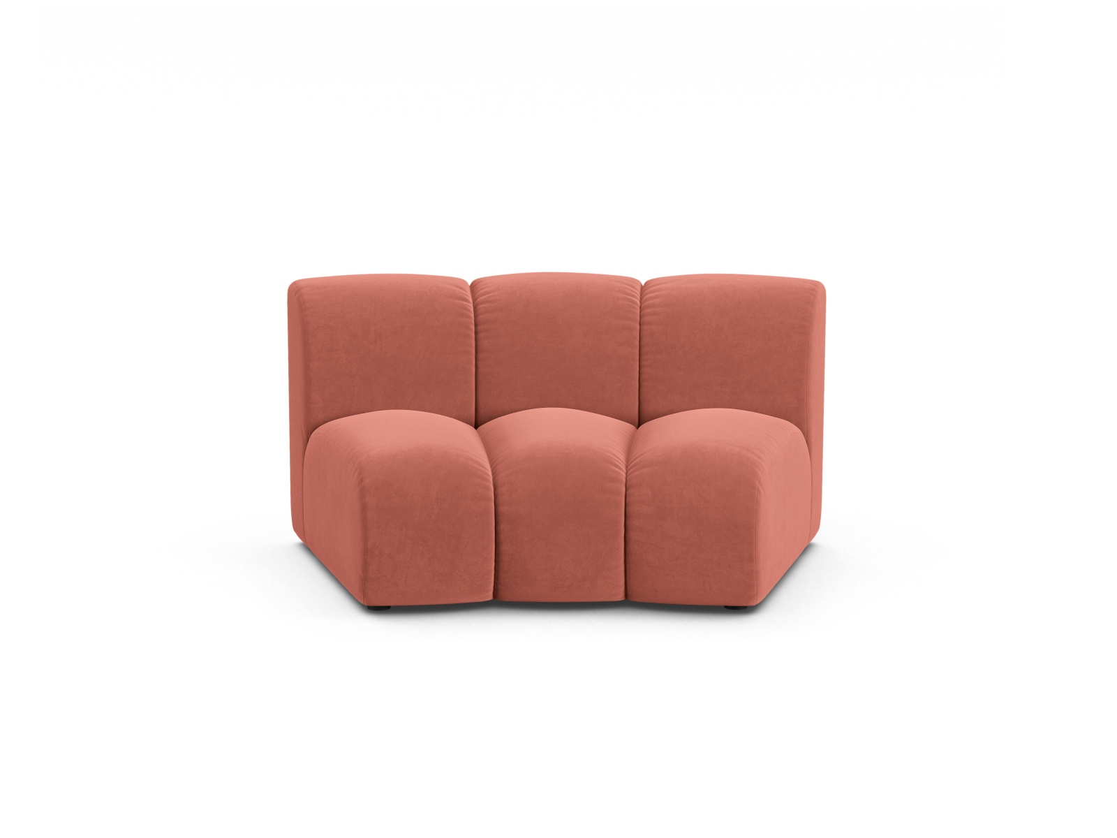 Velvet Modul Armless, "Lupine", 1 Seat, 154x95x70