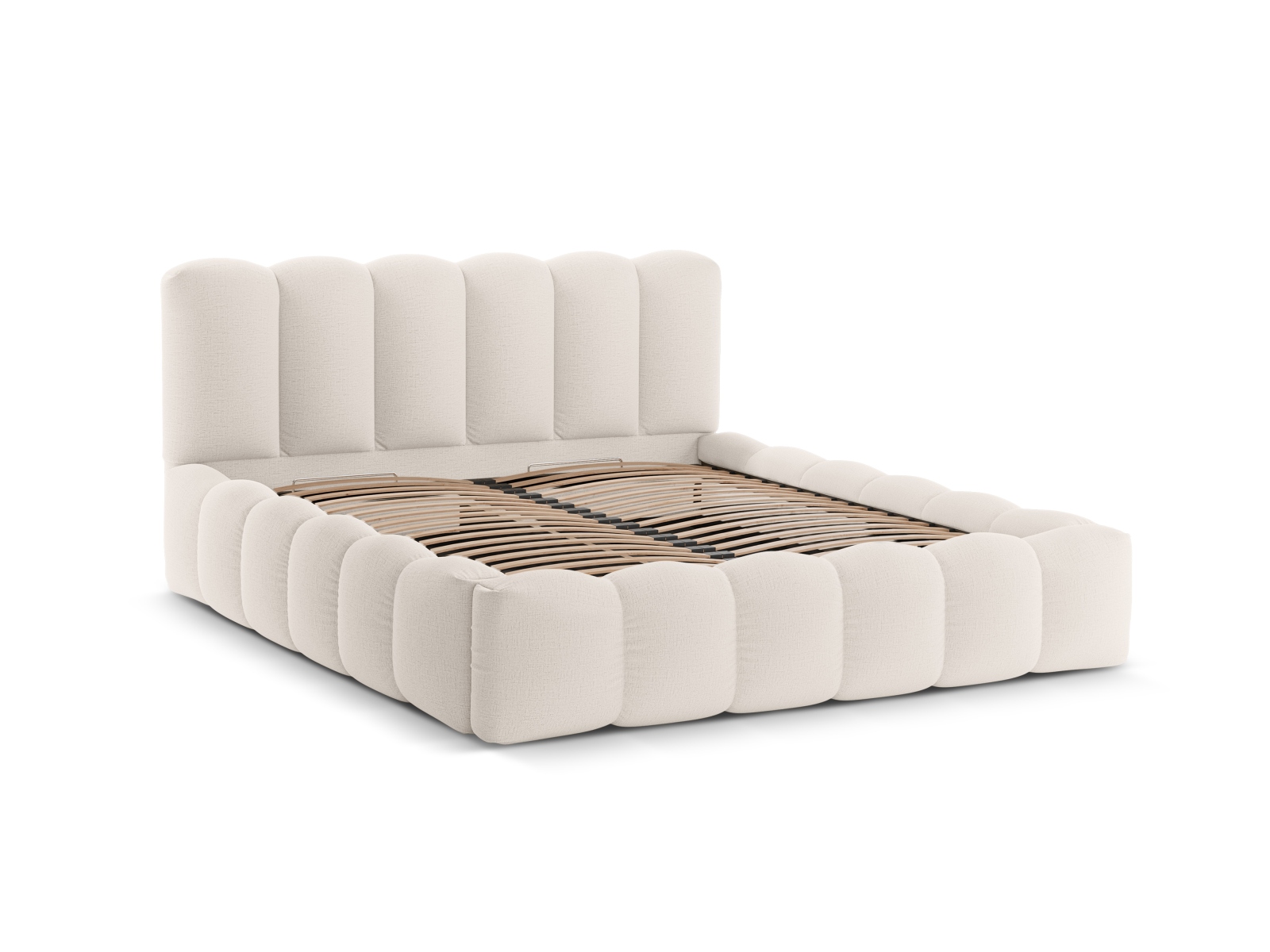 Storage Bed With Headboard, "Lupine", 166x226x95