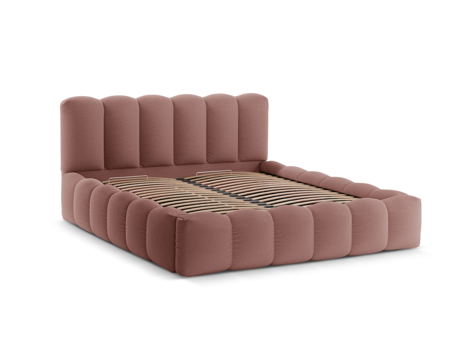 Storage Bed With Headboard, "Lupine", 166x226x95