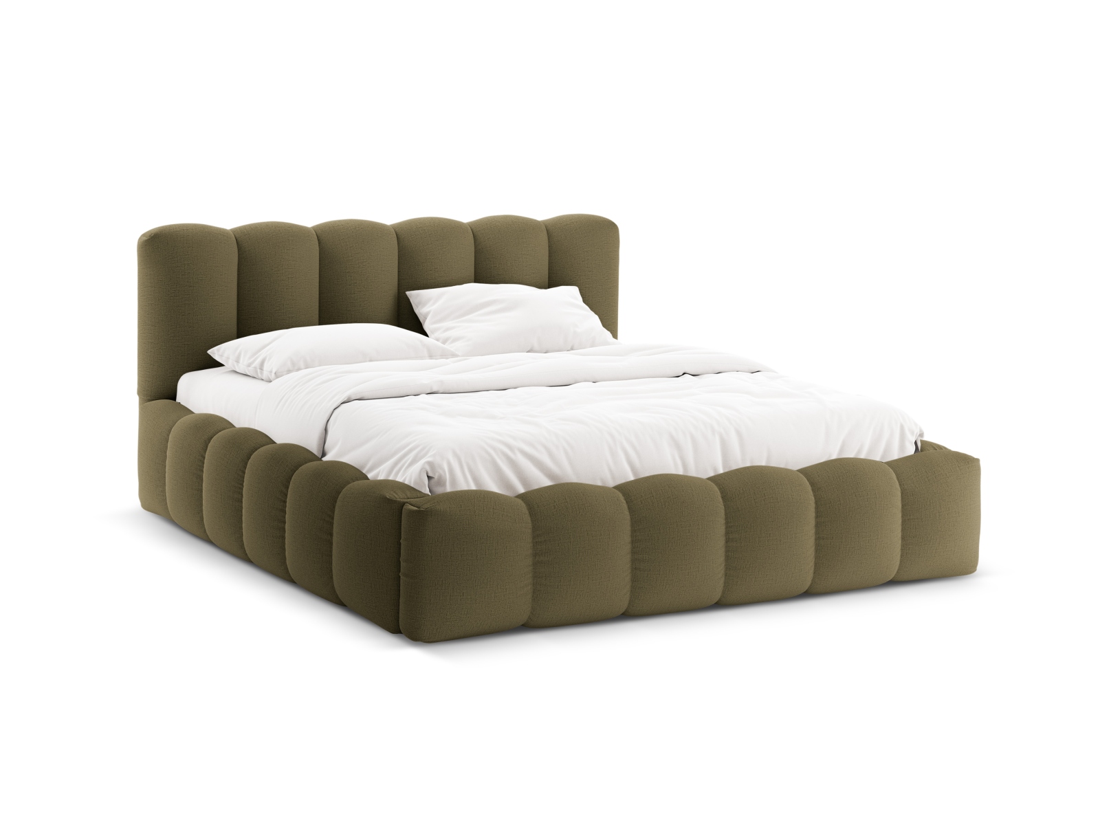 Storage Bed With Headboard, "Lupine", 166x226x95