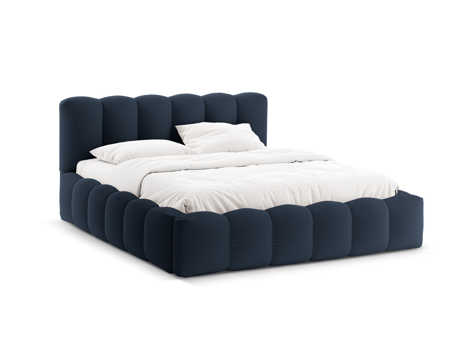 Storage Bed With Headboard, "Lupine", 166x226x95