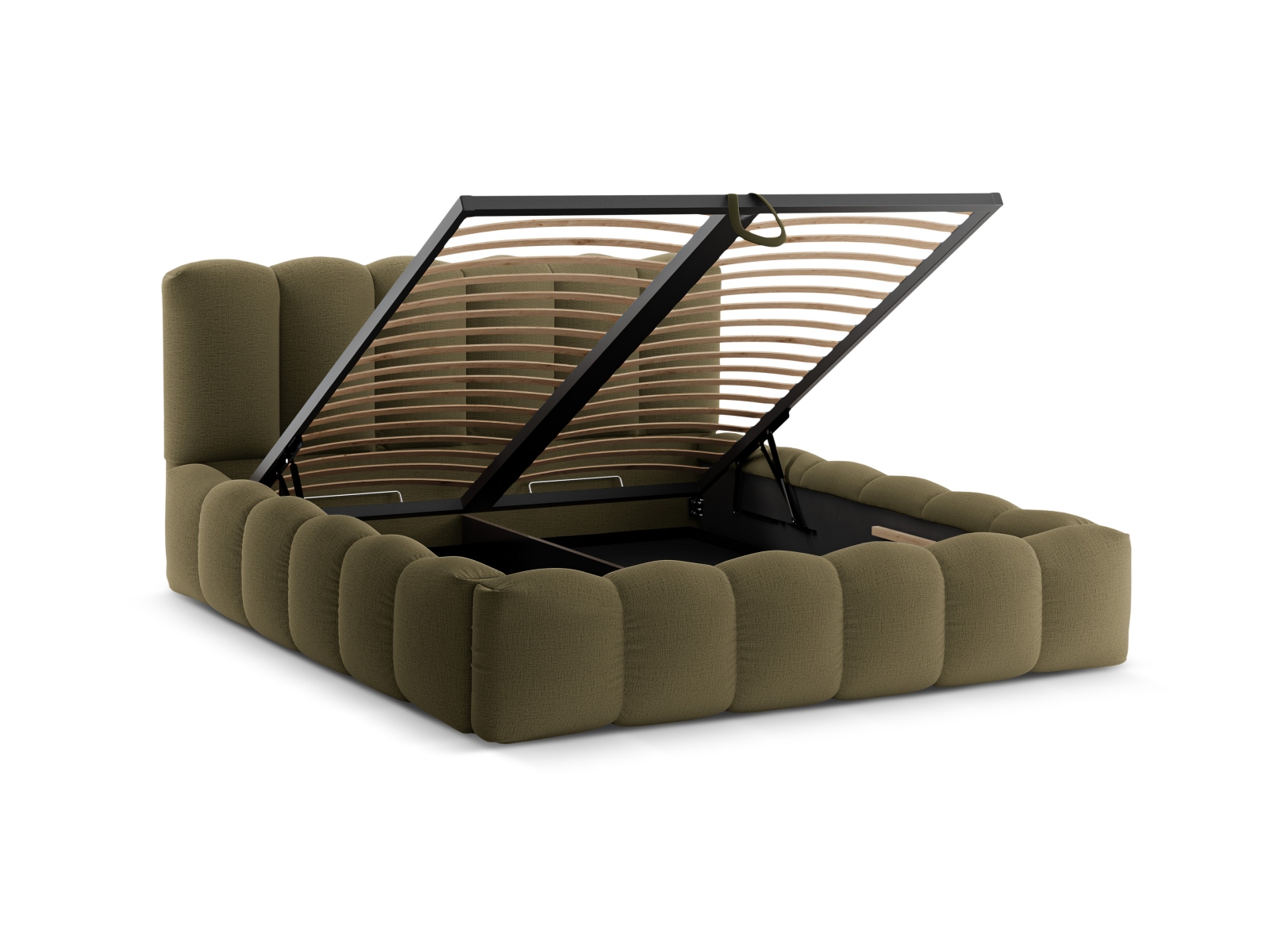 Storage Bed With Headboard, "Lupine", 226x226x95